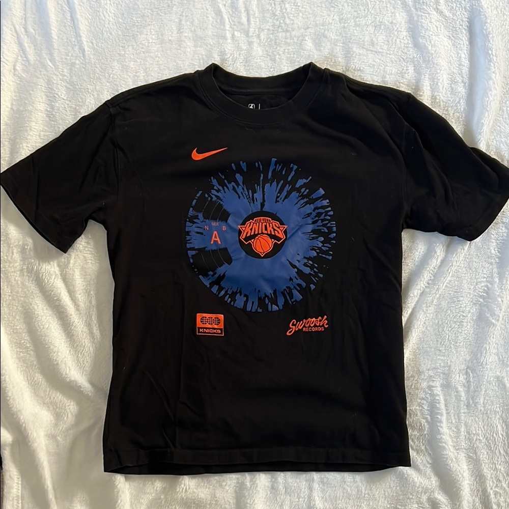 Nike and Black and Blue Knicks Graphic T-Shirt